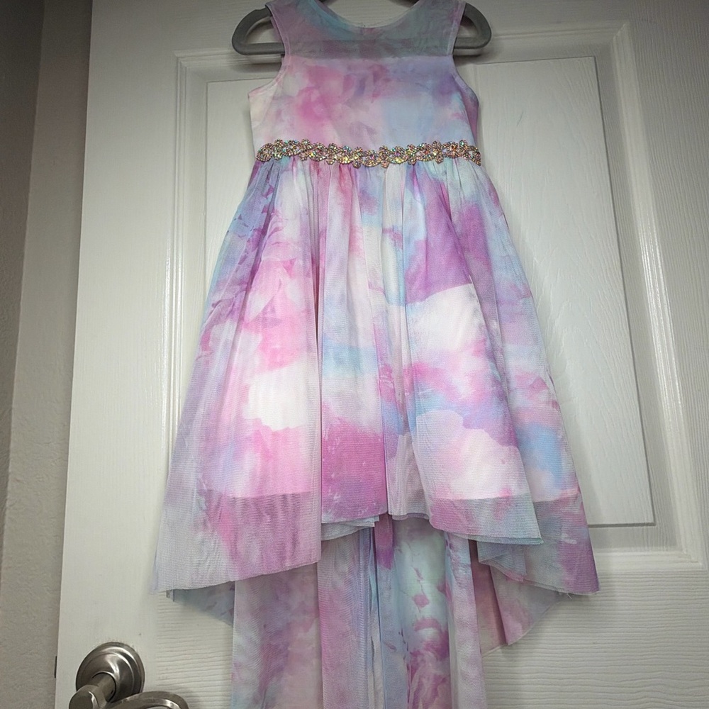 Rare Editions Pink and Purple Formal Kids Dress